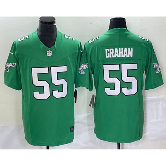 Mens Youths Kids Womens Brandon Graham Green Vapor Stitched Jersey